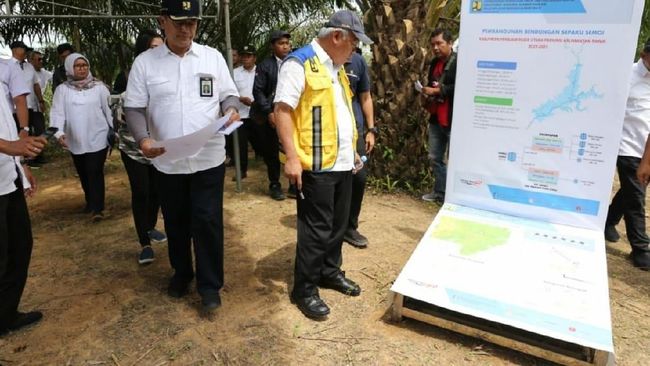 Menteri PUPR Tinjau Pembangunan Bendungan Sepaku Semoi