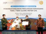 Penandatanganan MoU Kerjasama PGAS Solution dan Direktorat Metrologi Kementerian Perdagangan RI