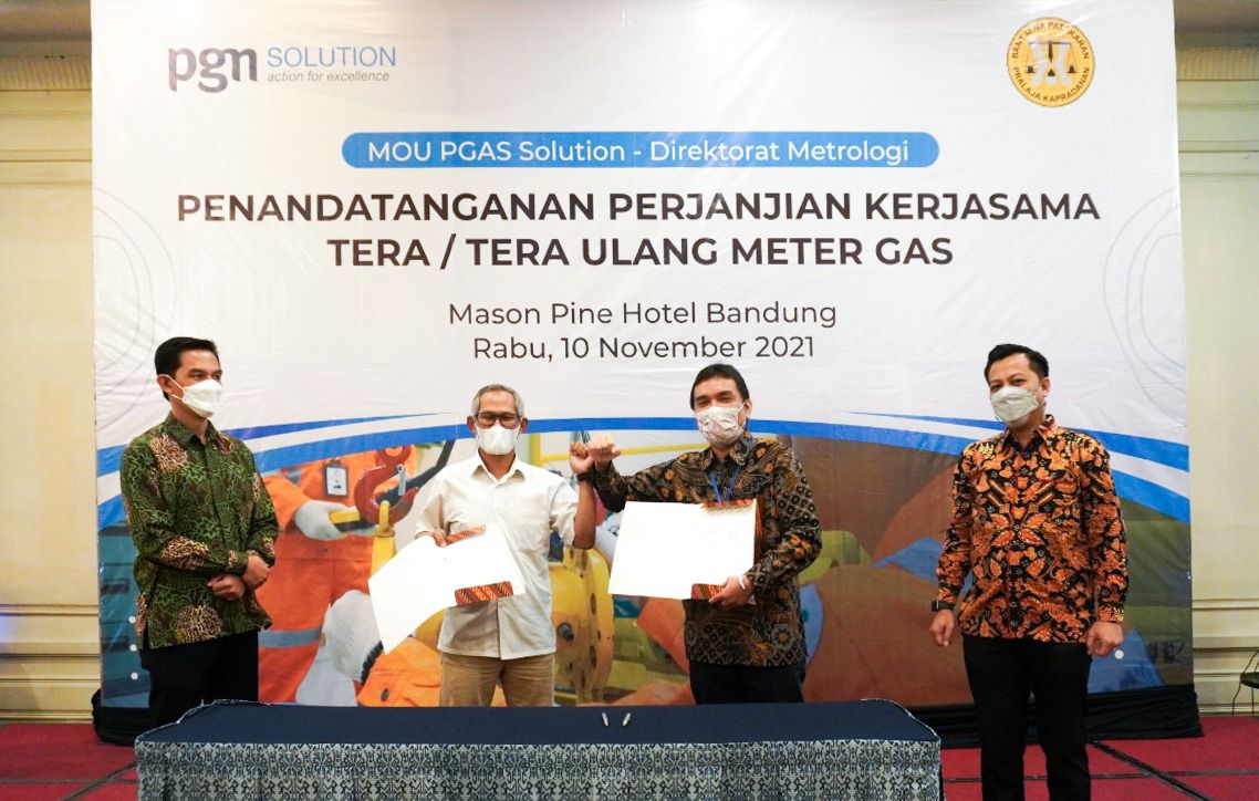 Penandatanganan MoU Kerjasama PGAS Solution dan Direktorat Metrologi Kementerian Perdagangan RI Penandatanganan MoU Kerjasama PGAS Solution dan Direktorat Metrologi Kementerian Perdagangan RI