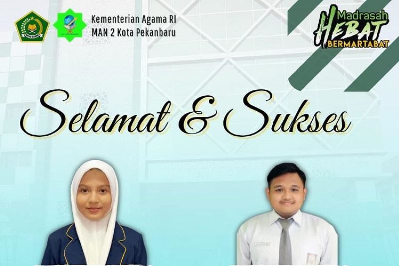 Fayyaza dan Zidane Al Nabil pelajar Madrasah Aliyah Negeri MAN 2 Kota Pekanbaru lolos dalam program pertukaran pelajar ke Amerika Serikat