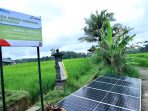 Pertamina berkolaborasi dengan Society of Renewable Energy (SRE) membangun Solar PV untuk kebutuhan di tujuh subak Desa Keliki, Ubud, Gianyar, Bali, Rabu, (31/8/22).