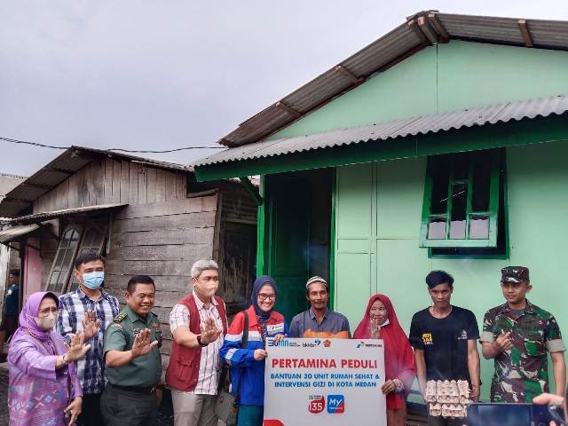 Pertamina Peduli Lakukan Bedah Rumah dan Intervensi Gizi Spesifik di Kota Medan dan Kabupaten Deli Serdang