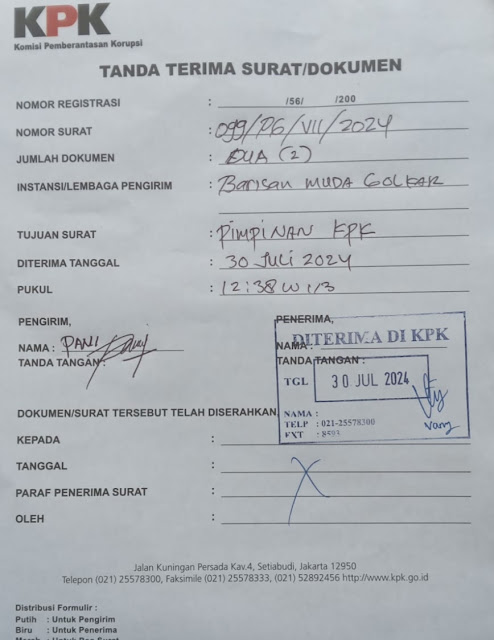 Barisan Muda Golkar Desak KPK Segera Periksa Pj Gubernur Riau SF Hariyanto 1 IMG 8136