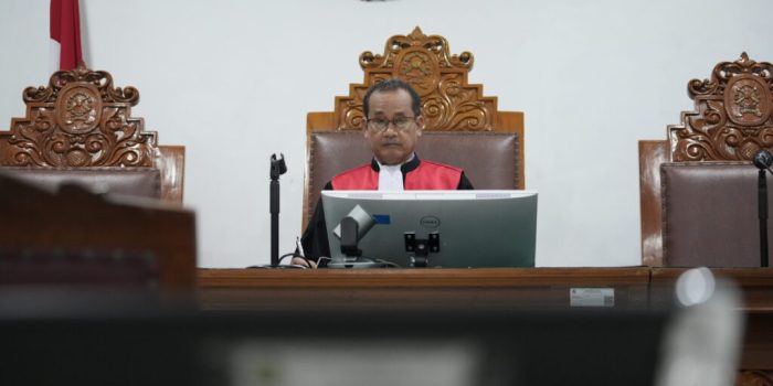 Ketua Majelis Hakim sidang perdana praperadilan undue delay kasus Andrie Yunus, Pengadilan Negeri Jakarta Selatan, Rabu, 20 Mei 2026.