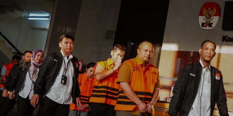 Tersangka OTT Badan Nasional Penanggulangan Bencana (BNPB). (Foto: Humas KPK)