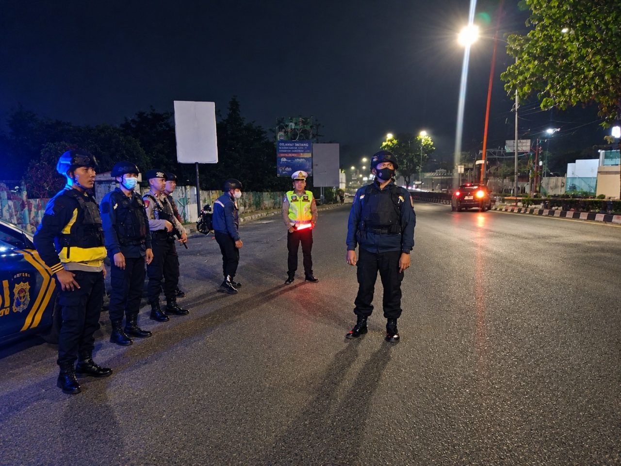 Polisi Intensifkan Patroli Dini Hari di Jalan ZA Pagar Alam Bandar Lampung